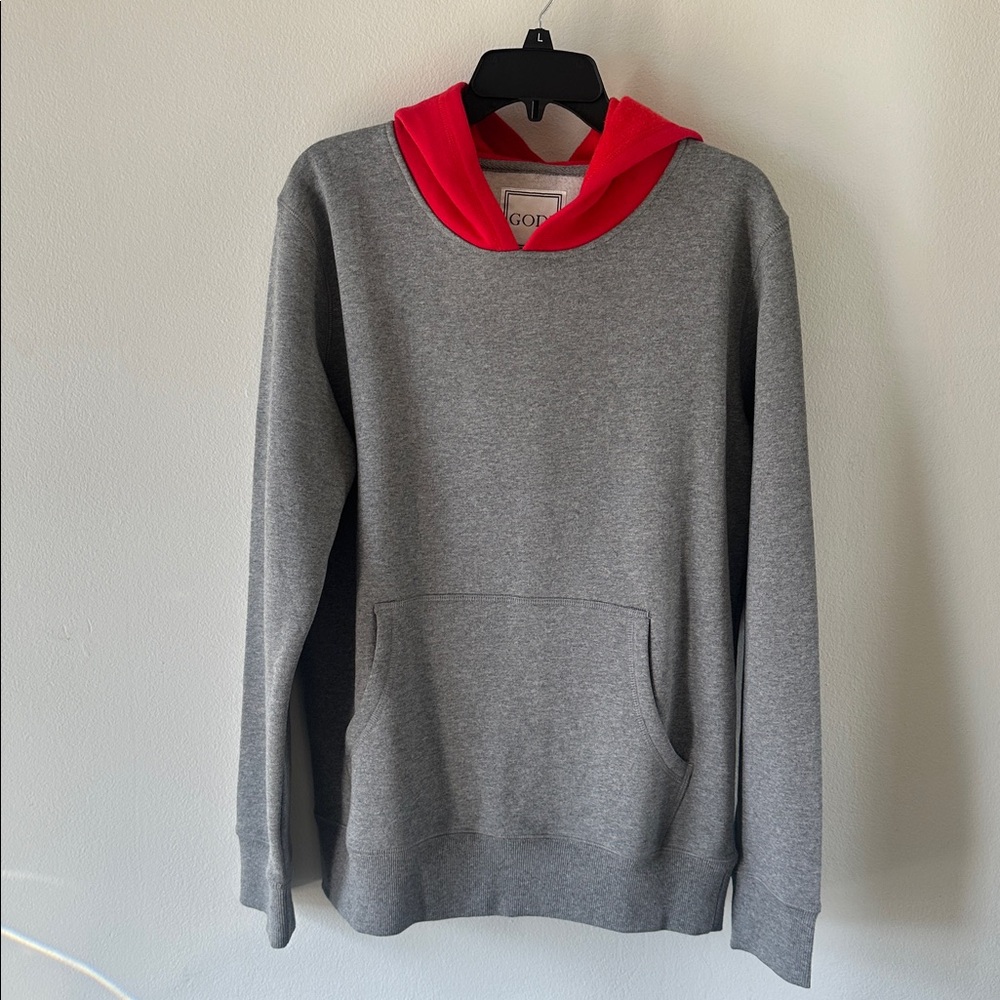 Gray and Red Men's Hoodie